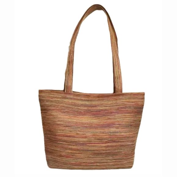 SCALA COLLEZIONE Sturdy Variegated Twill Shopping Tote - Picture 2 of 8